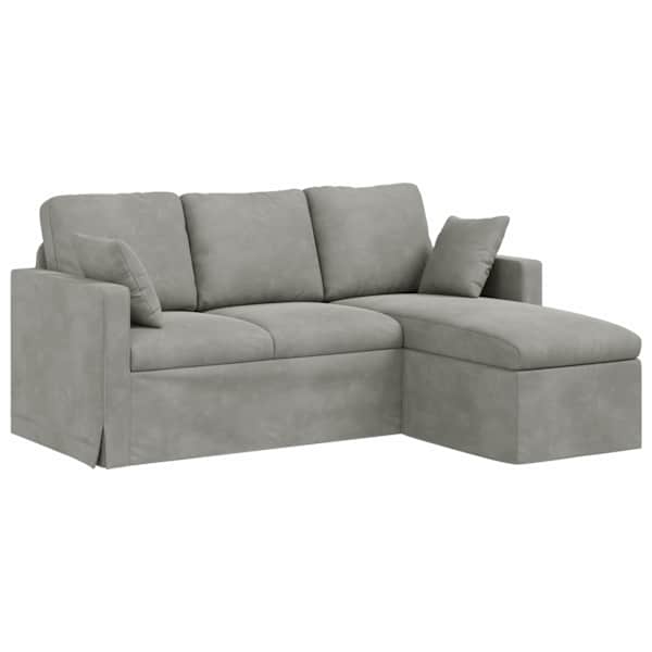 vidaXL Diivan Helehall 178 x 134 x 80 cm Samet
