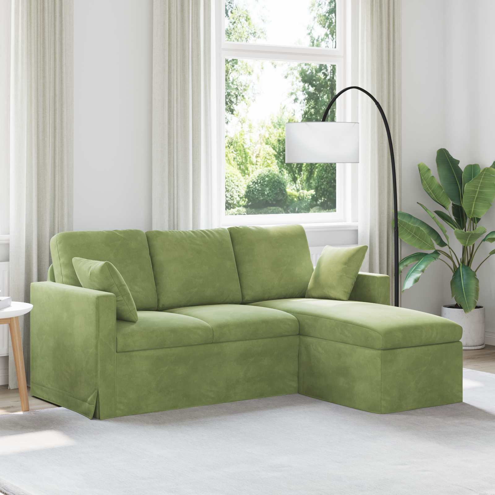 vidaXL Sofa Hellgrün Gesamtabmessungen: 178 x 134 x 80 cm (B x T x H)