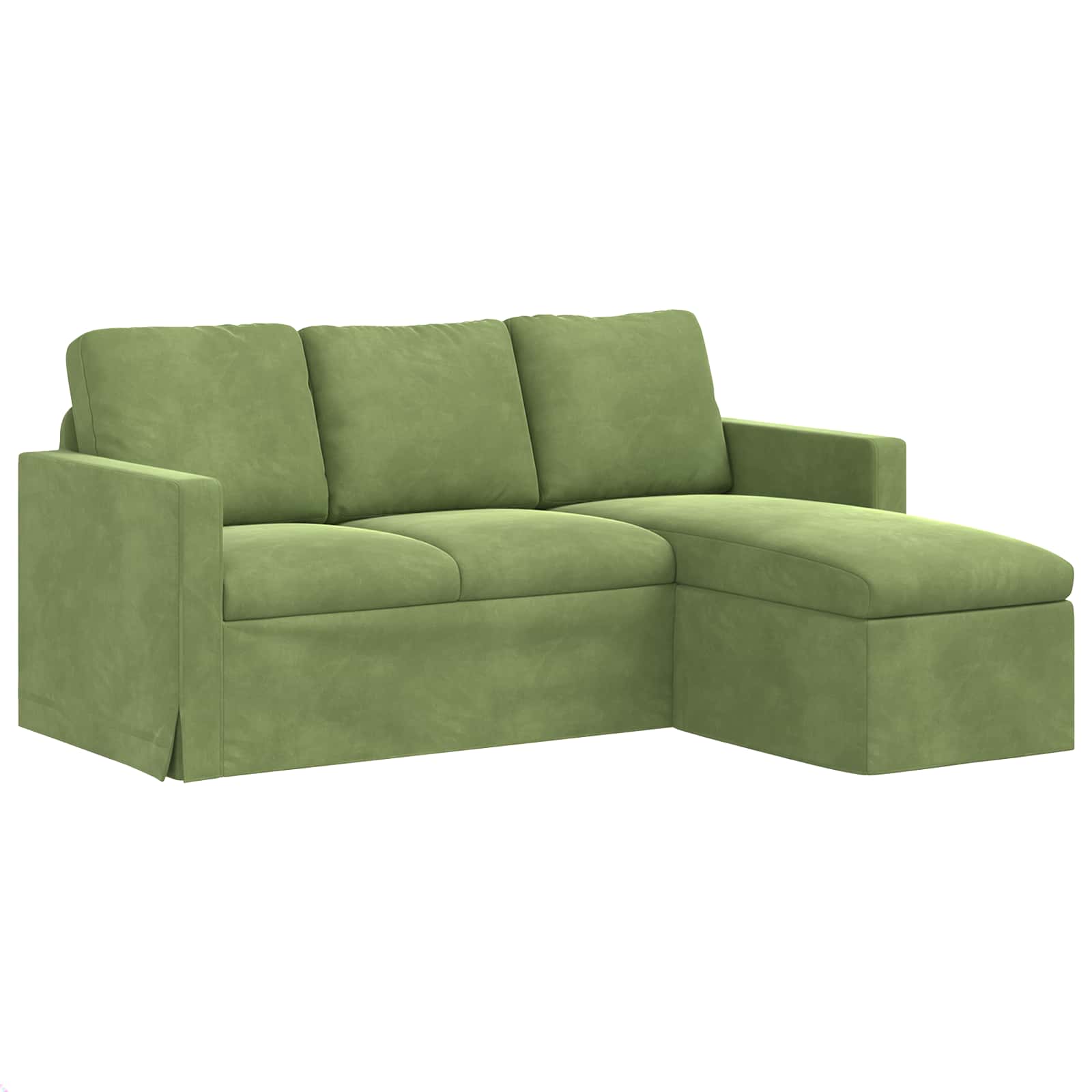 Диван Светло зелено 178 x 134 x 80 см Кадифе – снимка 2
