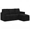 vidaXL Diivan Must 178 x 134 x 80 cm Samet