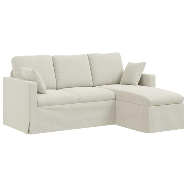 vidaXL Diivan cream 178 x 134 x 80 cm Samet