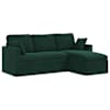 vidaXL Diivan Tume rohelise 198 x 134 x 80 cm Samet