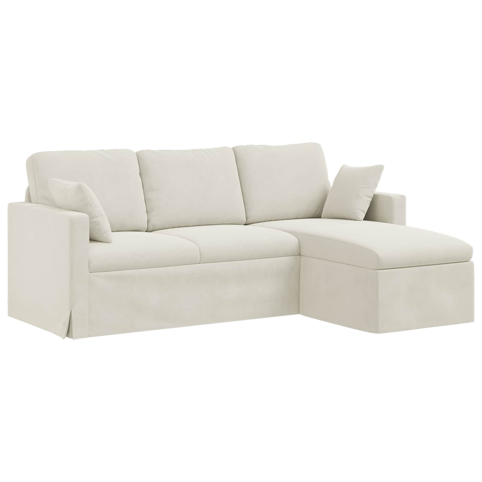 Thumbnail - vidaXL Sofa Creme 198 x 134 x 80 cm Samt