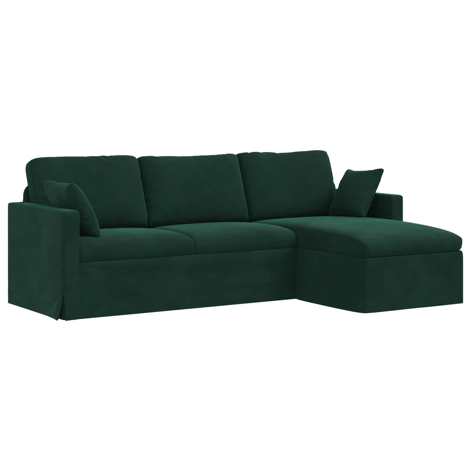 Диван Тъмен зелен 228 x 134 x 80 см Кадифе — изображение 2