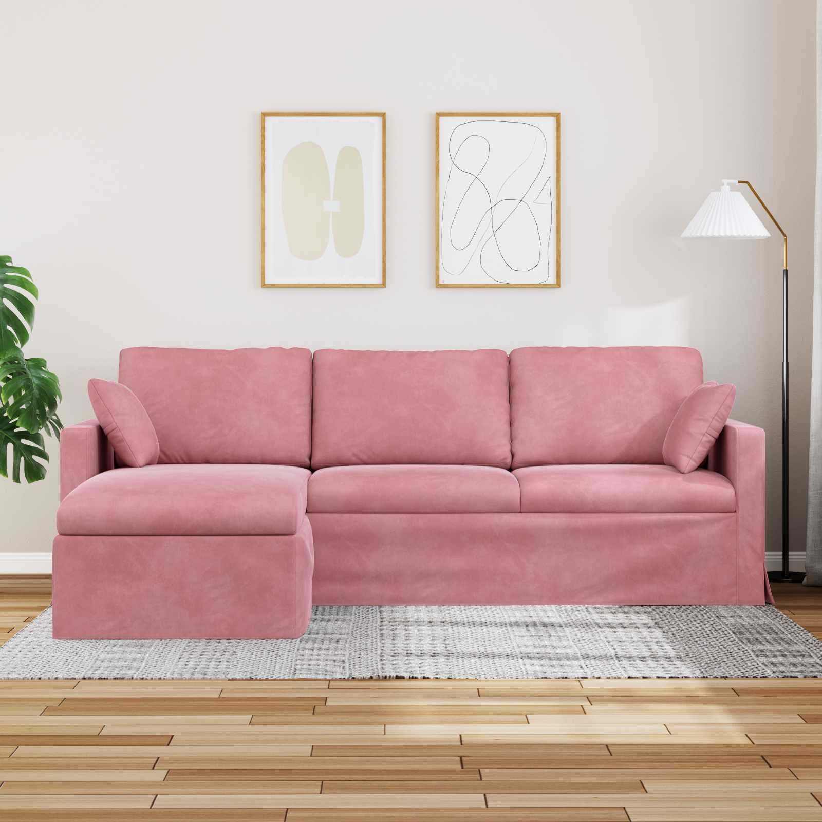 Thumbnail - vidaXL Sofa Rosa 198 x 134 x 80 cm Samt