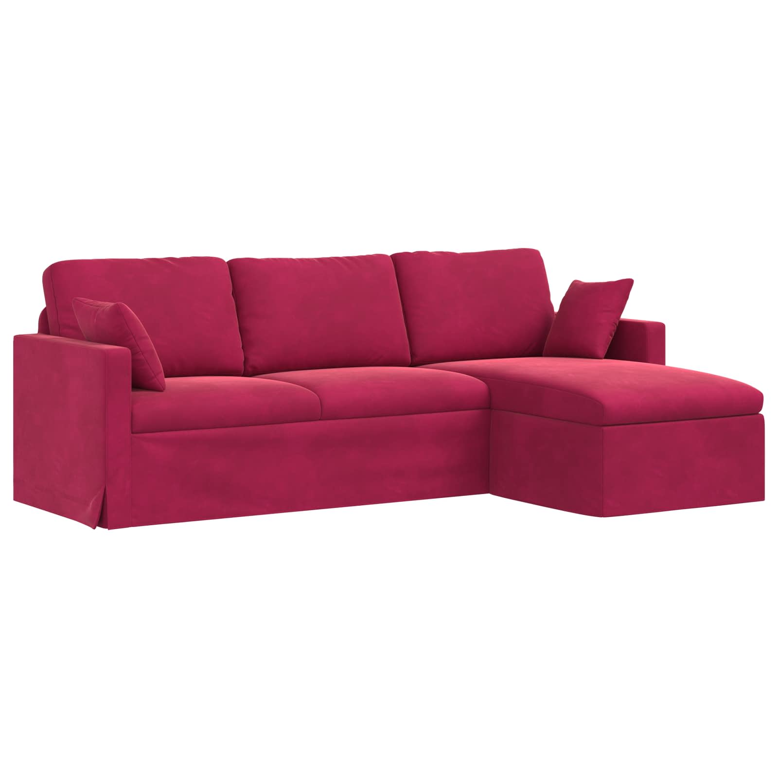 Thumbnail - vidaXL Sofa Weinrot 198 x 134 x 80 cm Samt