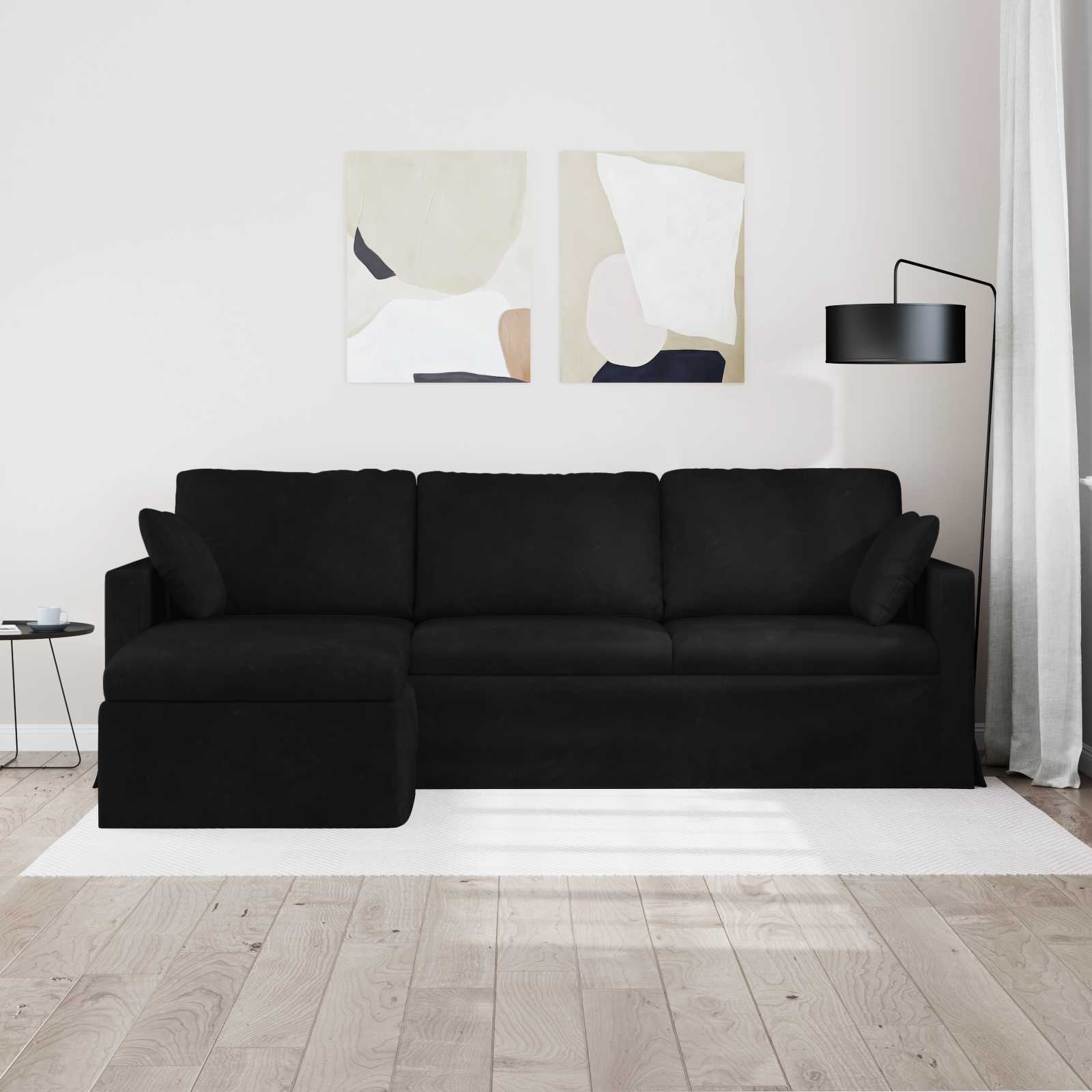 Thumbnail - vidaXL Sofa Schwarz 198 x 134 x 80 cm Samt