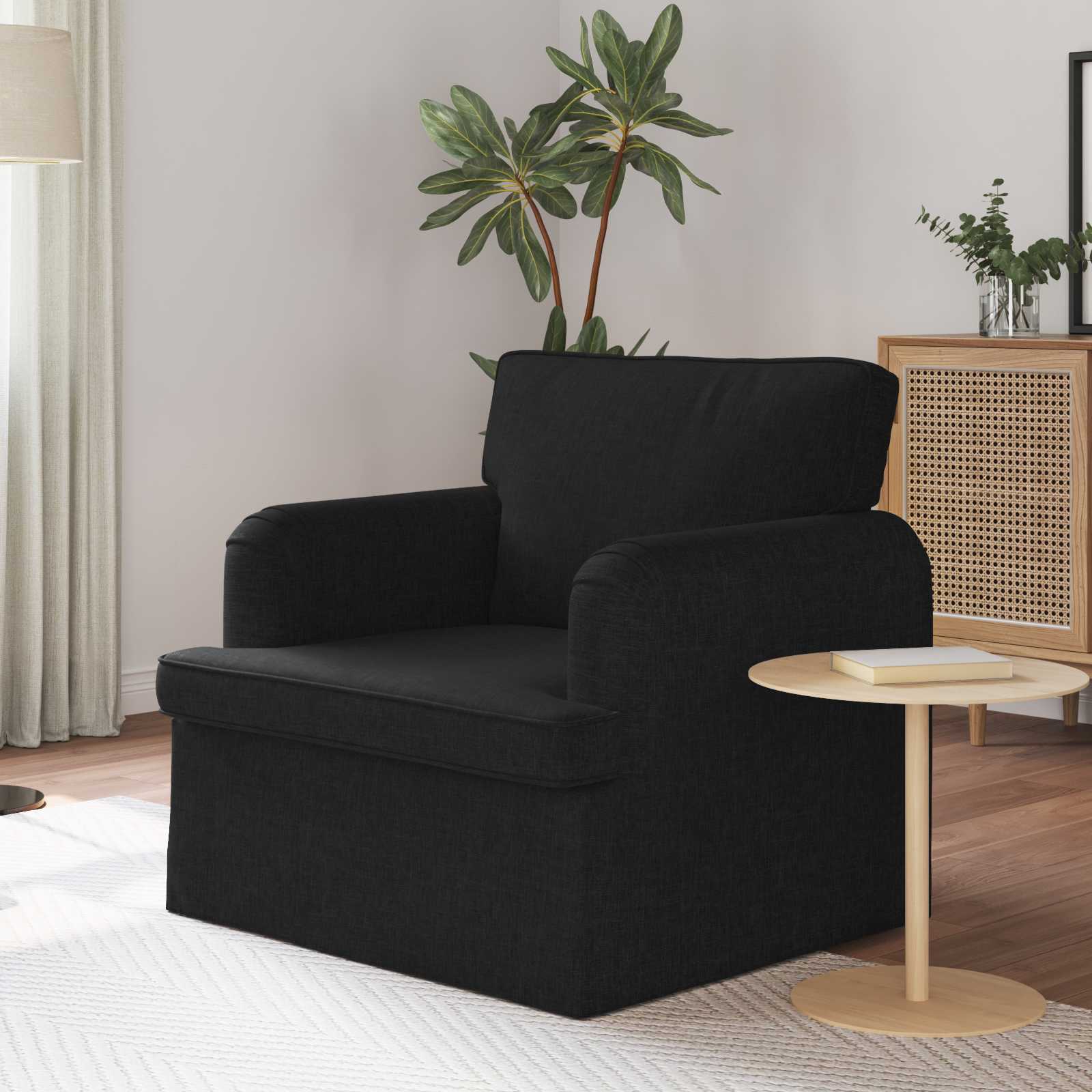 vidaXL Sofa 60cm Schwarz Metall
