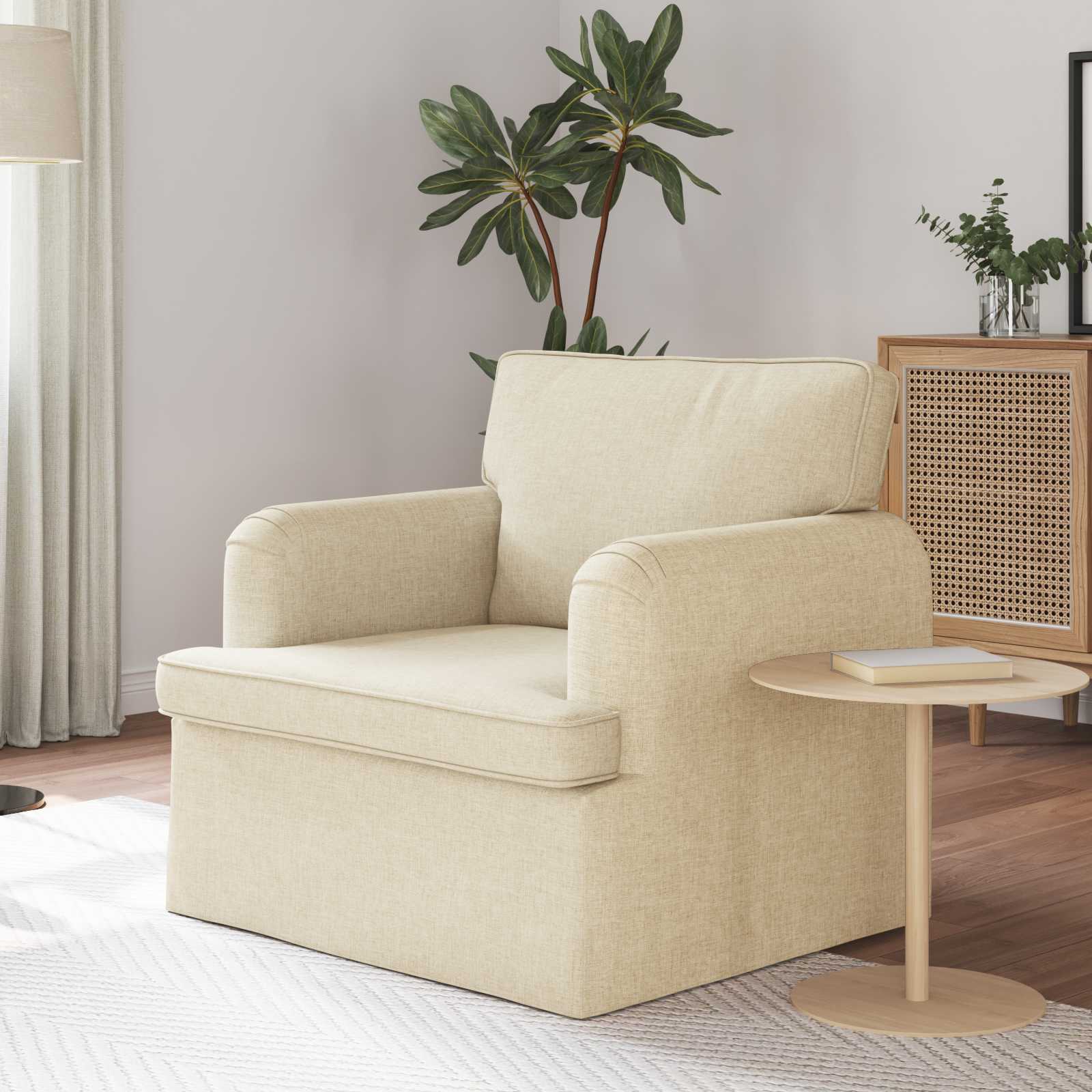 Dīvāns 60cm Krēmkrāsa Metāls