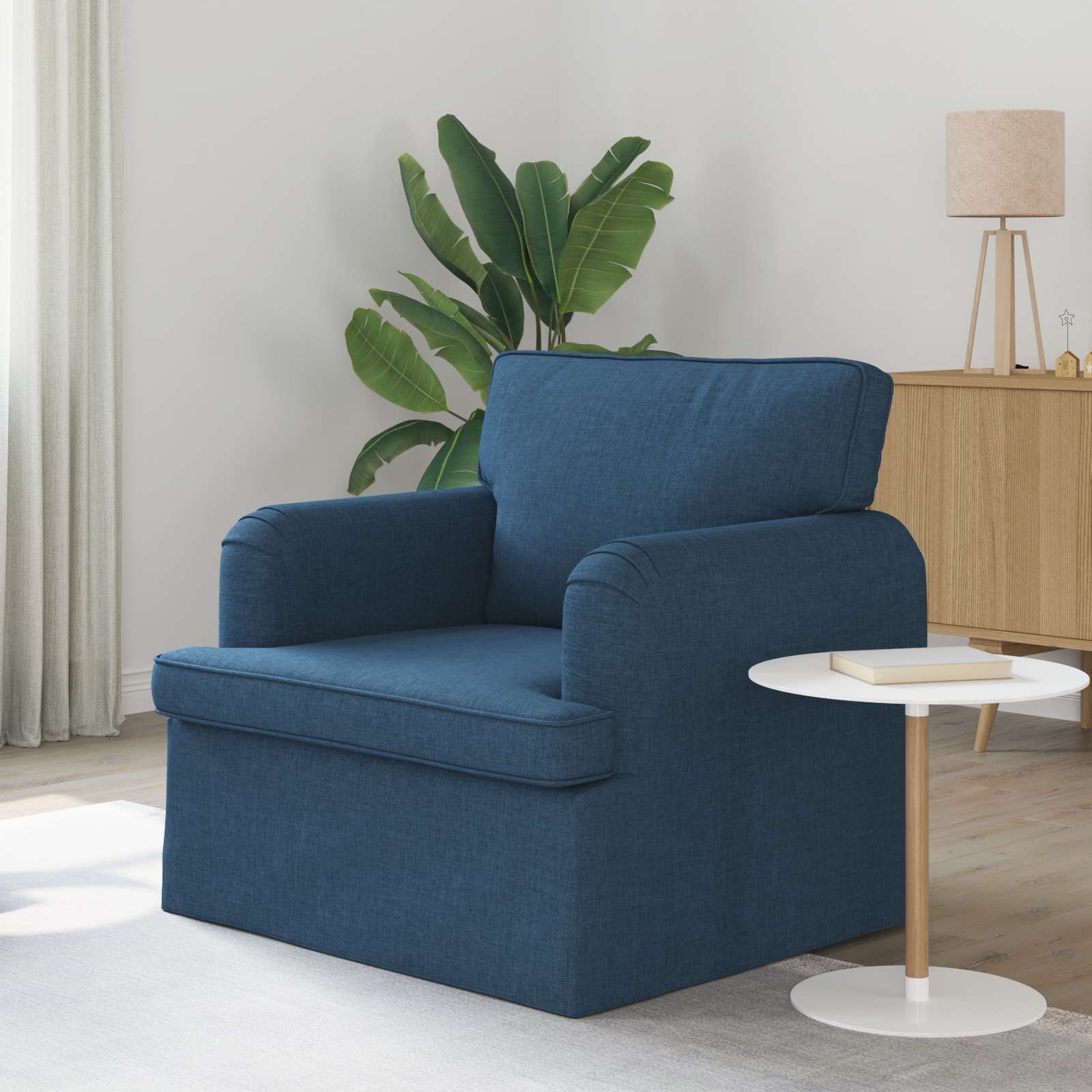 vidaXL Sofa 60cm Blau Metall
