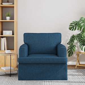 Pohovka Modrá 84 x 80 x 85 cm textil - obrázek 3