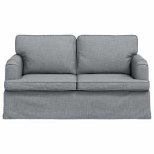 Pohovka Světle šedá 144 x 80 x 85 cm textil - obrázek 4
