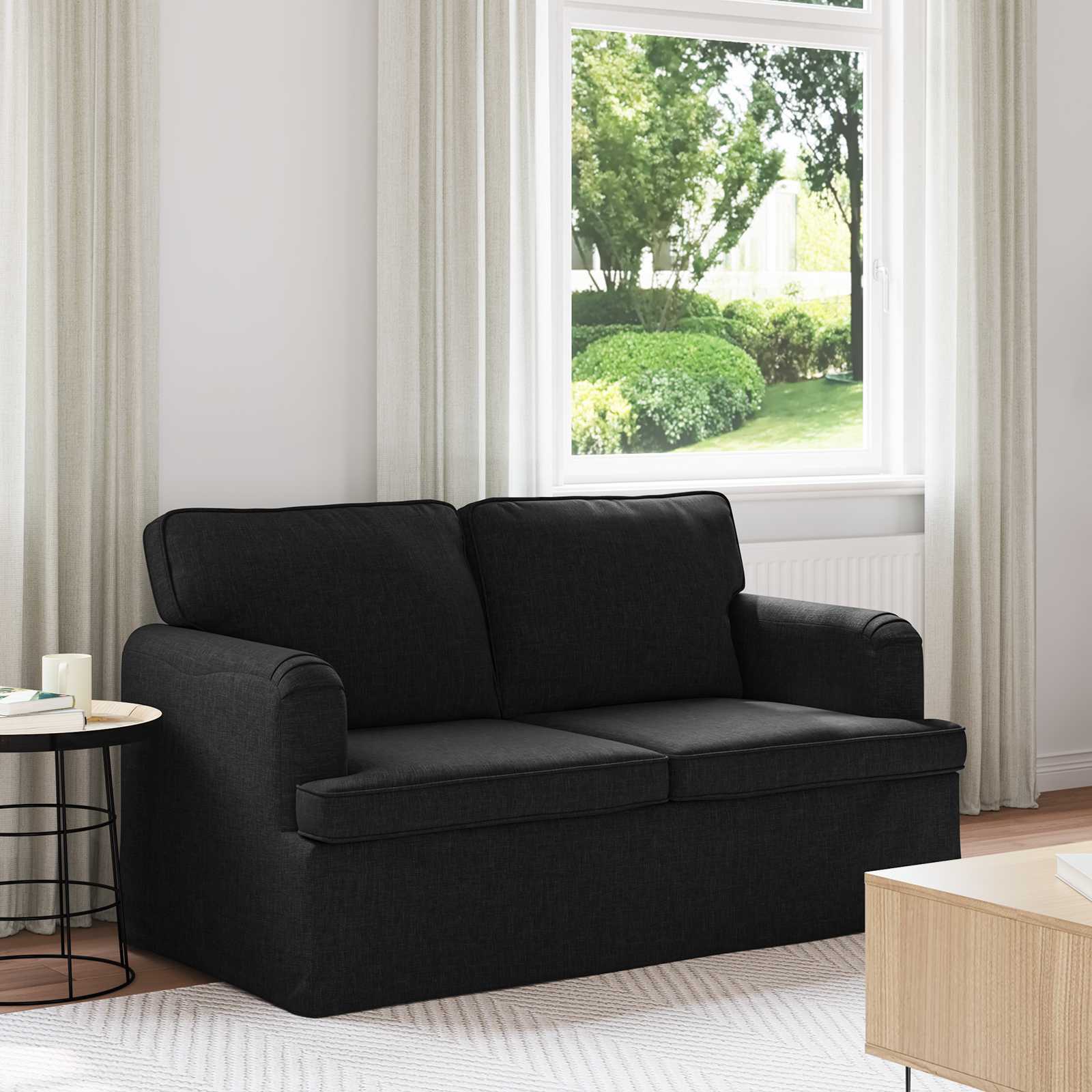 vidaXL Sofa 120cm Schwarz Metall
