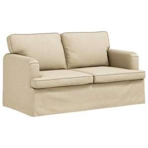 vidaXL Diivan cream 144 x 80 x 85 cm kangas