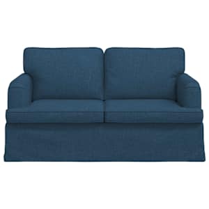 Pohovka Modrá 144 x 80 x 85 cm textil - obrázek 4