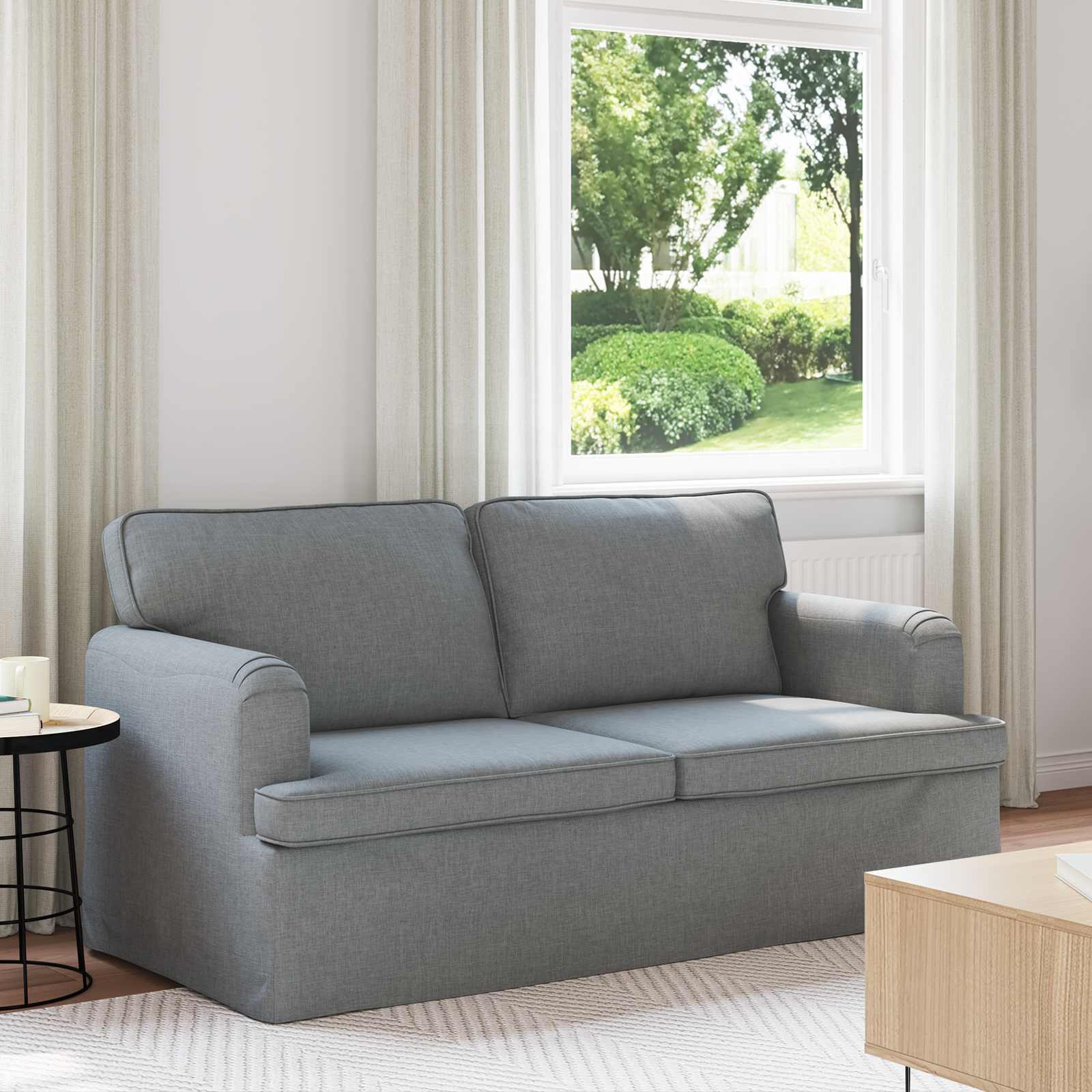 vidaXL Sofa Hellgrau 142 x 80 x 85 cm Stoff