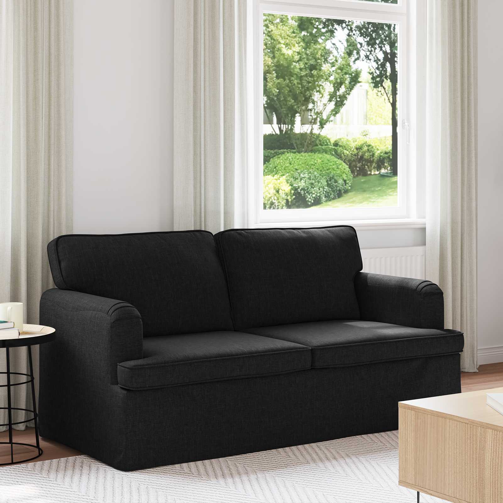 vidaXL Sofa Schwarz 142 x 80 x 85 cm Stoff