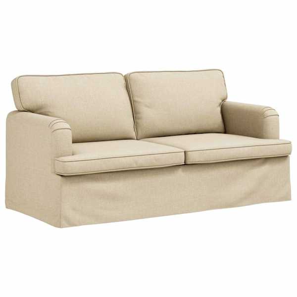 vidaXL Diivan cream 162 x 80 x 85 cm kangas