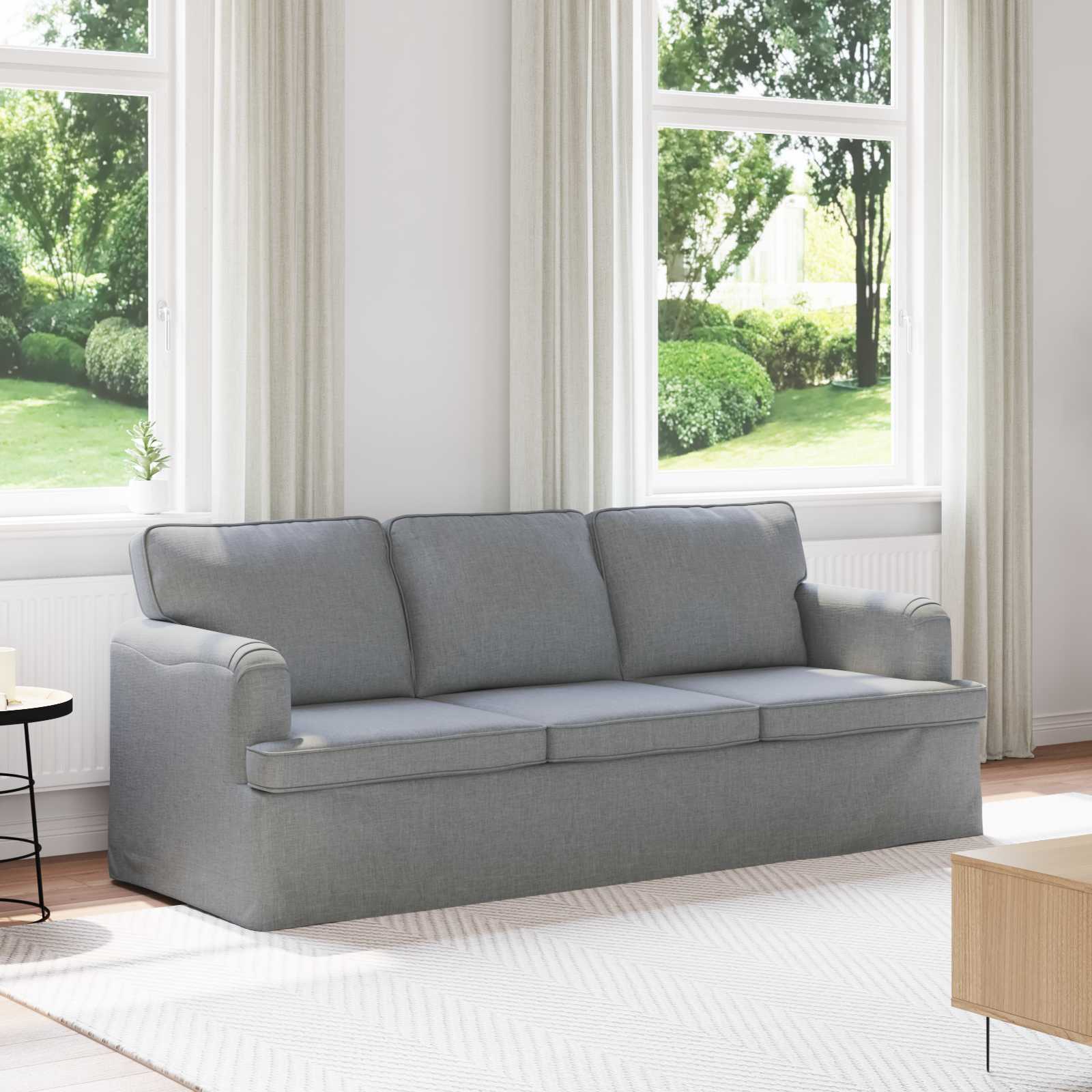 vidaXL Sofa Hellgrau 201 x 80 x 85 cm Stoff