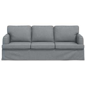 Pohovka Světle šedá 201 x 80 x 85 cm textil - obrázek 4