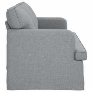 Pohovka Světle šedá 201 x 80 x 85 cm textil - obrázek 5