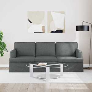 Pohovka Tmavě šedá 201 x 80 x 85 cm textil - obrázek 3