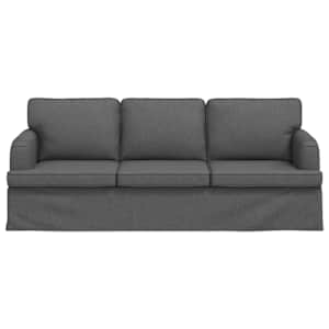 Pohovka Tmavě šedá 201 x 80 x 85 cm textil - obrázek 4