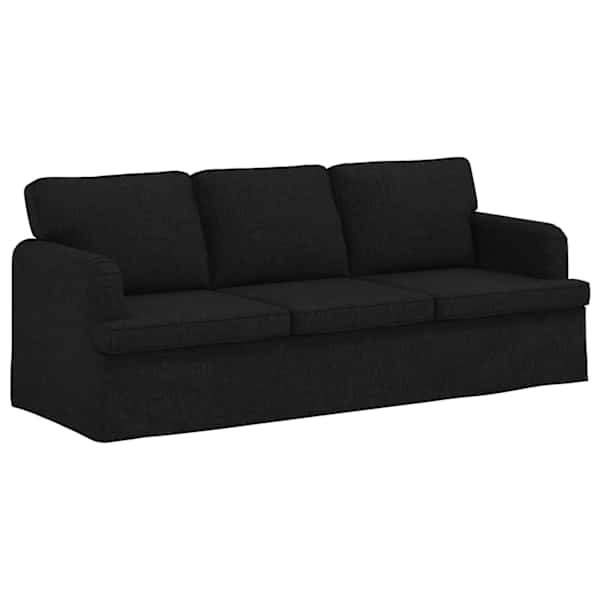 vidaXL Diivan Must 201 x 80 x 85 cm kangas