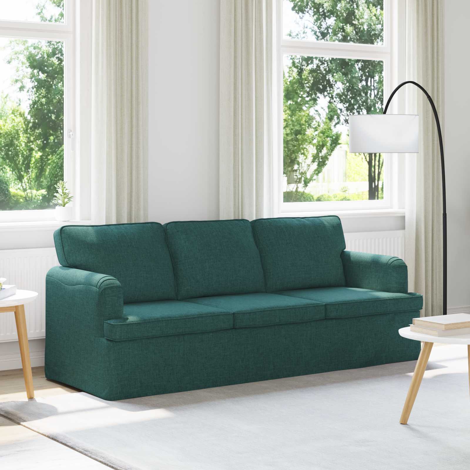 vidaXL Sofa Dunkelgrün 201 x 80 x 85 cm Stoff