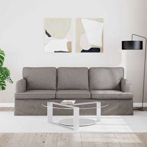 Pohovka Taupe 201 x 80 x 85 cm textil - obrázek 3