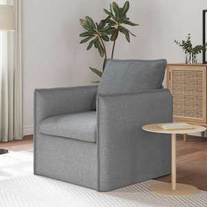 Pohovka Světle šedá 195 x 82 x 85 cm textil - obrázek 1
