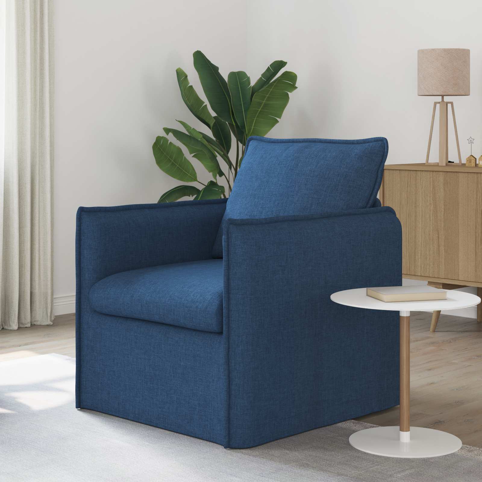 vidaXL Sofa Blau Gesamtabmessungen: 75 x 82 x 85 cm (B x T x H) Samt