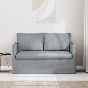 Pohovka Světle šedá 136 x 82 x 85 cm textil - obrázek 3