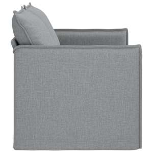 Pohovka Světle šedá 136 x 82 x 85 cm textil - obrázek 5