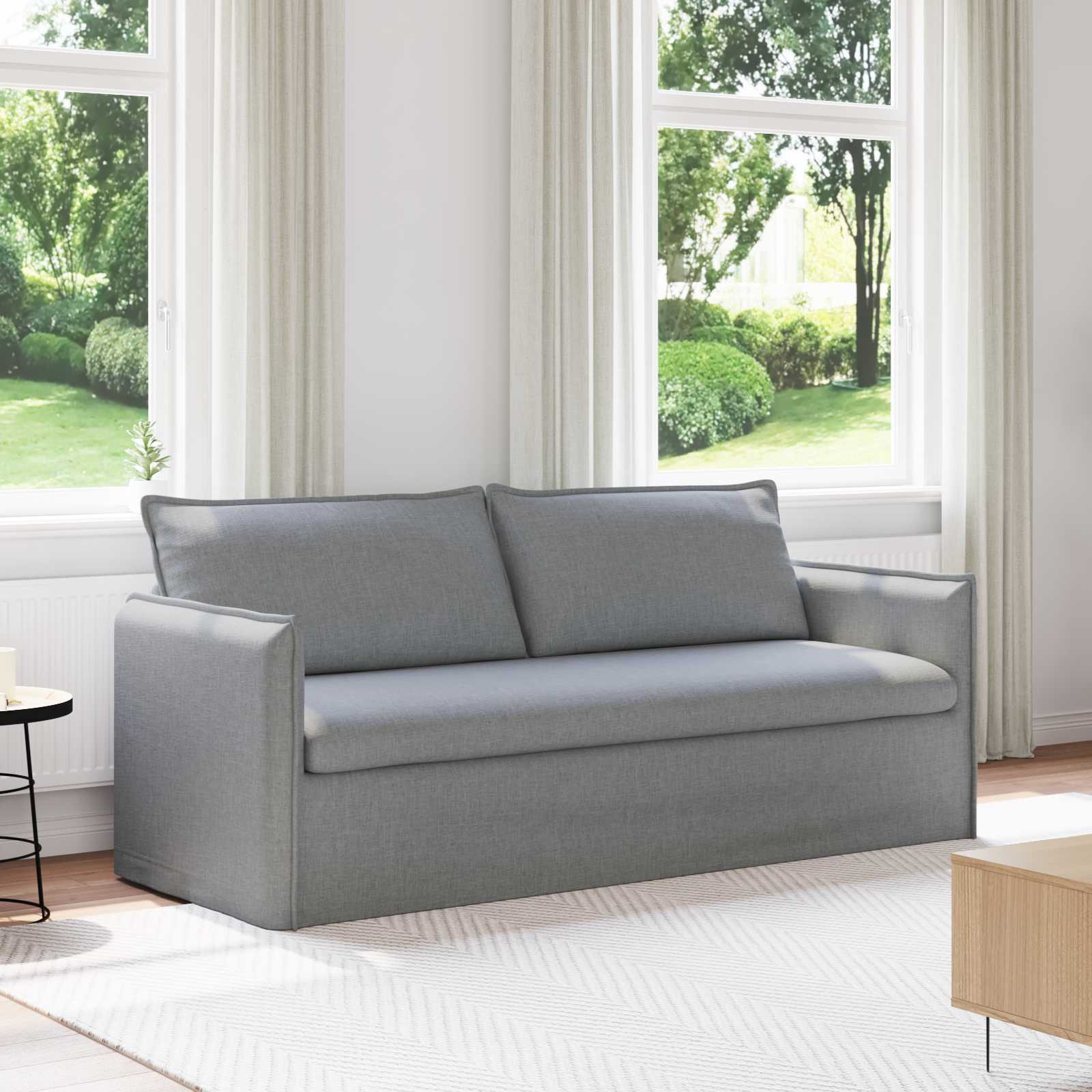 vidaXL Sofa Hellgrau 196 x 82 x 85 cm Stoff