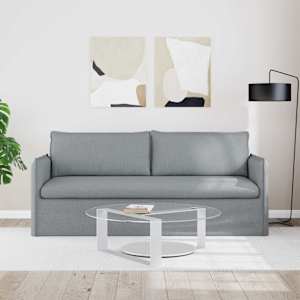 Pohovka Světle šedá 196 x 82 x 85 cm textil - obrázek 3