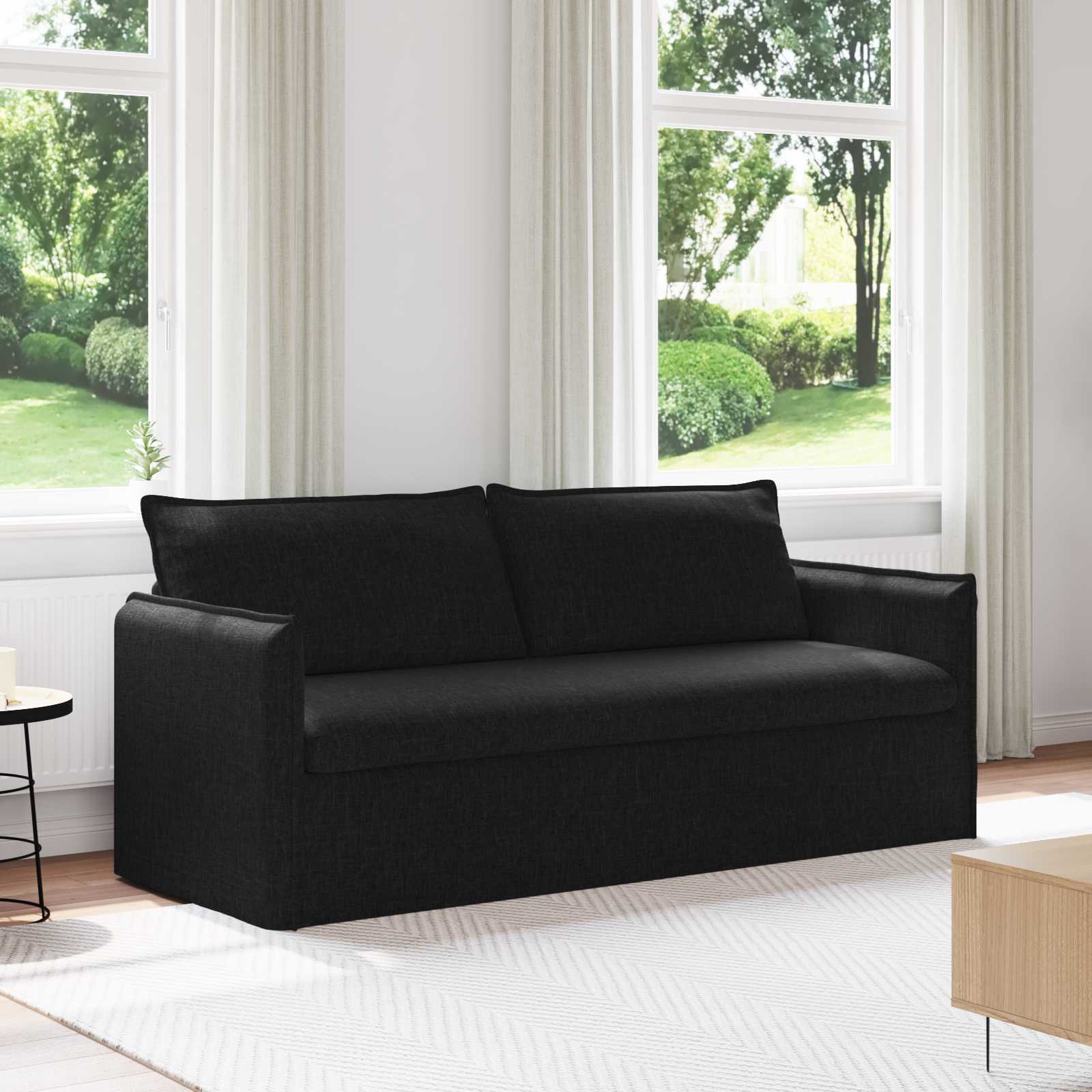 vidaXL Sofa Schwarz 196 x 82 x 85 cm Stoff