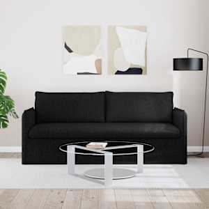 Pohovka Černá 196 x 82 x 85 cm textil - obrázek 3