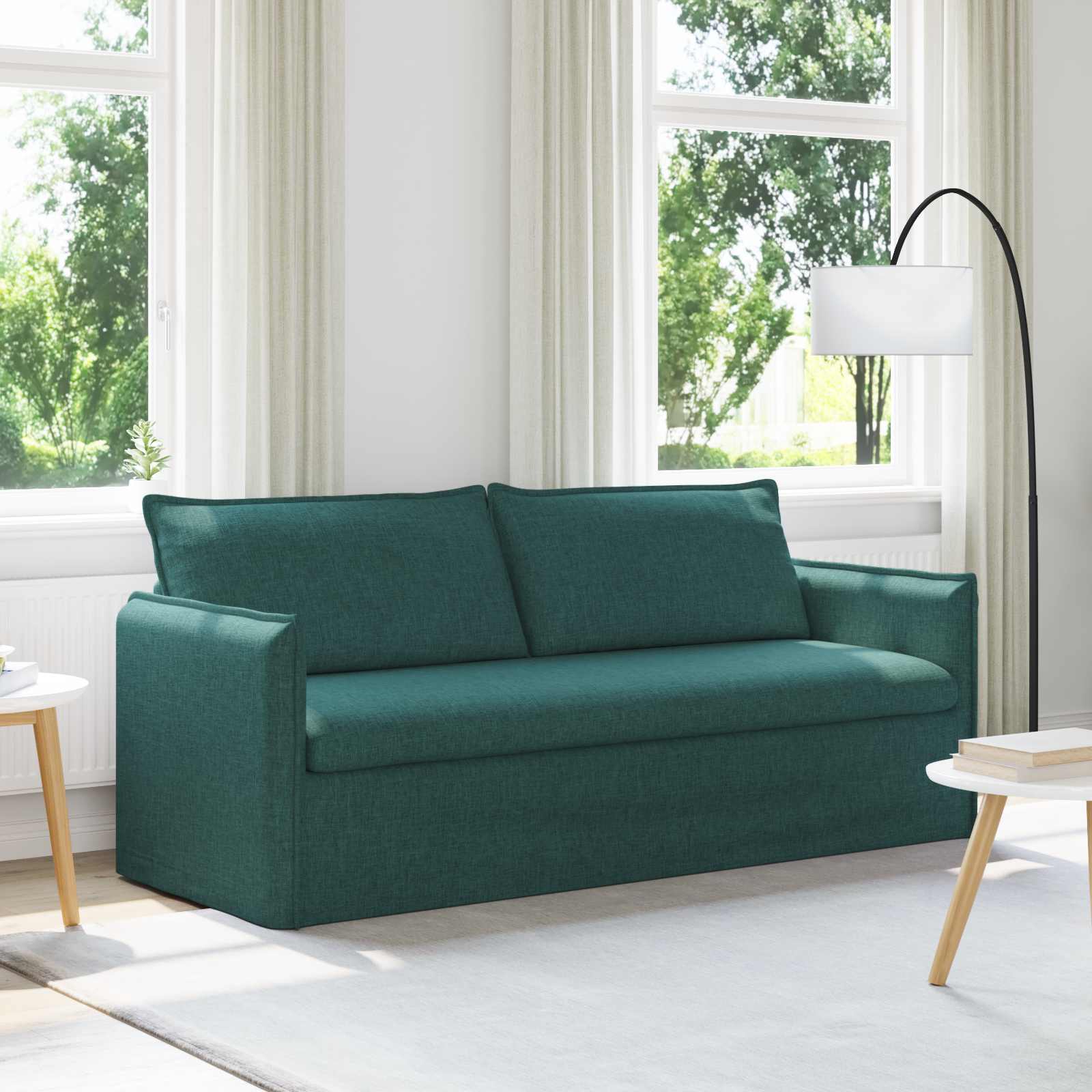 vidaXL Sofa Dunkelgrün 196 x 82 x 85 cm Stoff