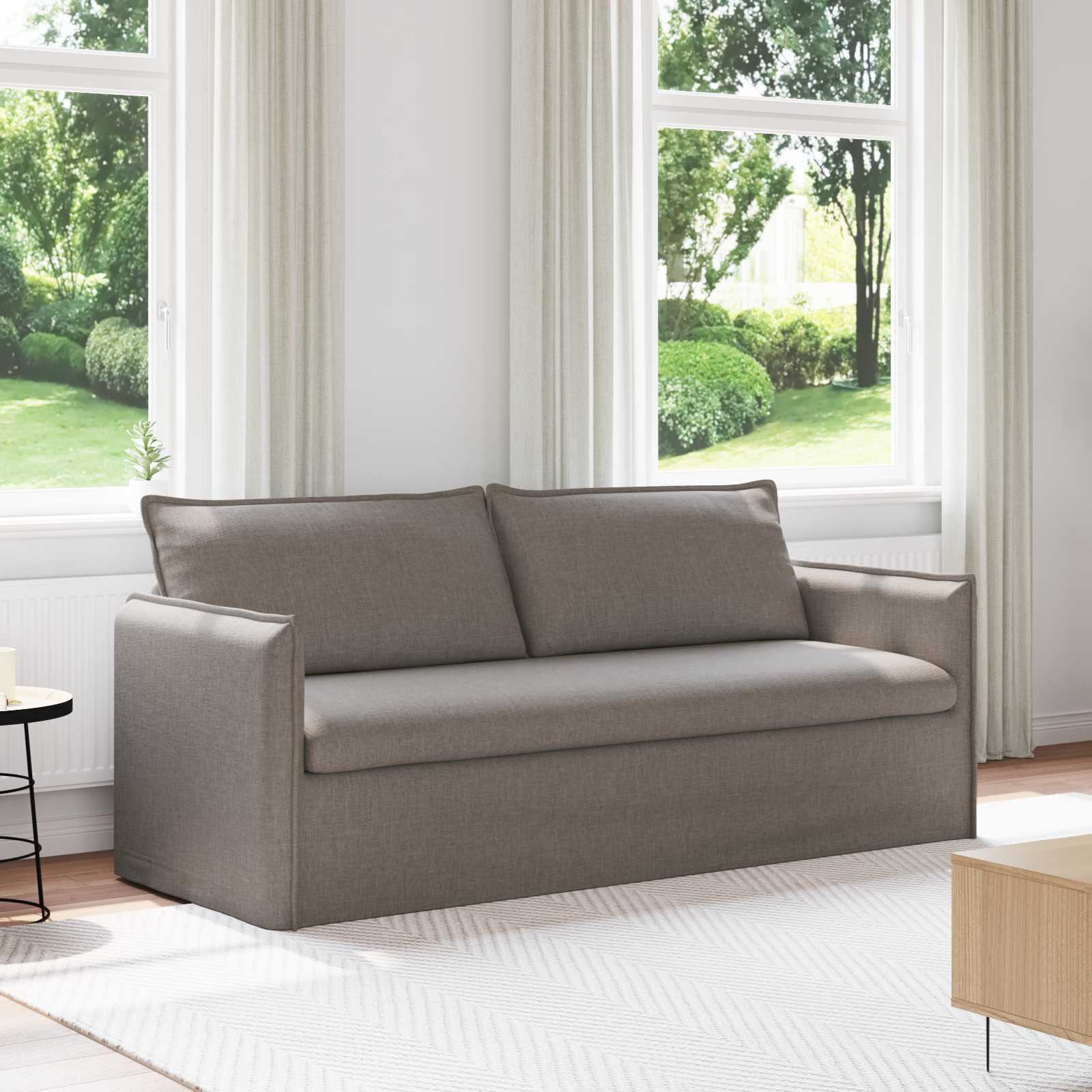 vidaXL Sofa Taupe Gesamtabmessungen: 196 x 82 x 85 cm (B x T x H) Samt