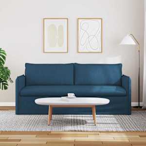 Pohovka Modrá 196 x 82 x 85 cm textil - obrázek 3