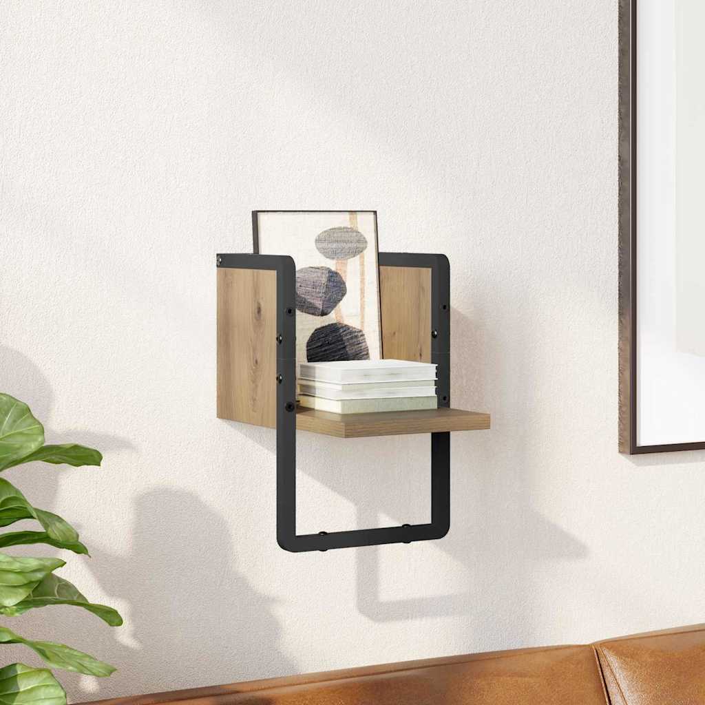 Seinähylly hyllyllä Taidekoivu 20 x 25 x 30 cm Tekninen puu