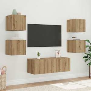 TV wall cabinet Umělecký dub 30,5 x 35 x 30 cm kompozitní dřevo - obrázek 5