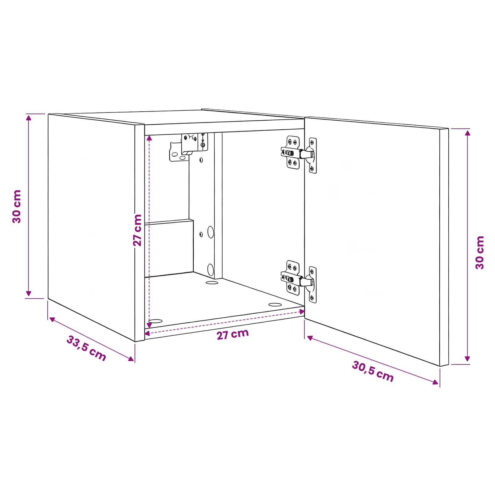 TV wall cabinet Umělecký dub 30,5 x 35 x 30 cm kompozitní dřevo - obrázek 17