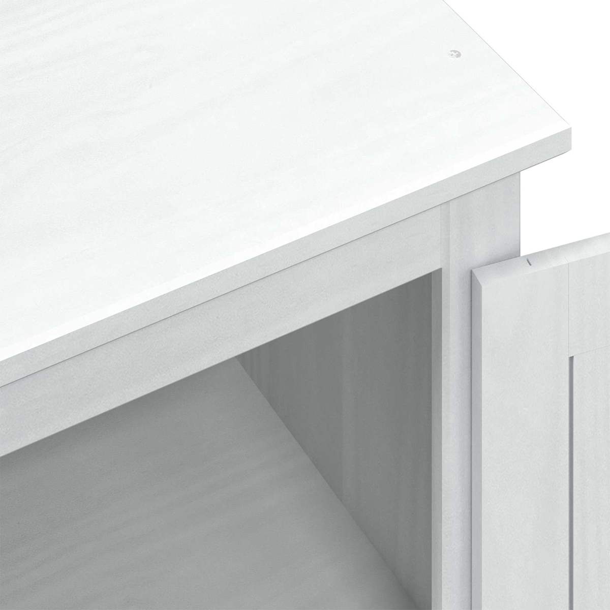 Garderober Hvid 55 x 50 x 170 cm Massiv fyrretræ - Billede 7