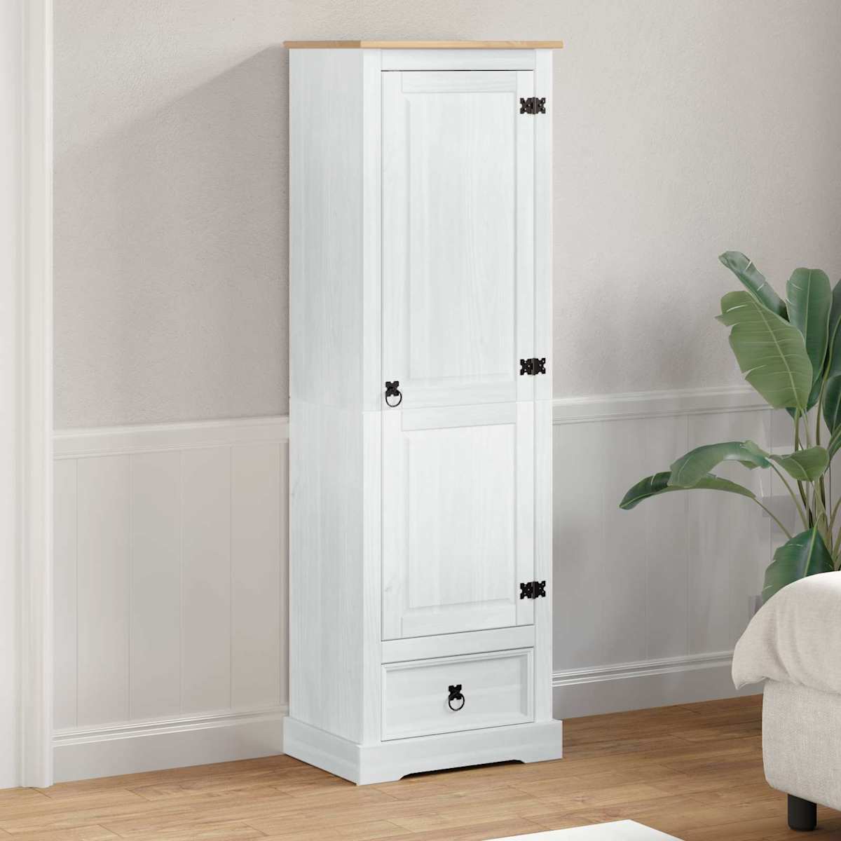 Garderober 55 x 38 x 170 cm Massiv fyrretræ
