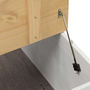 storage box s policí Bílá 78 x 78 x 45 cm Masivní borové dřevo - obrázek 7