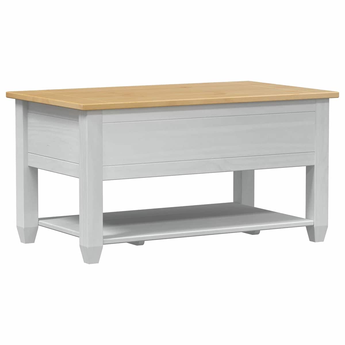 Sofabord med skuffe 85 x 50 x 45 cm Massiv fyrretræ - Billede 6