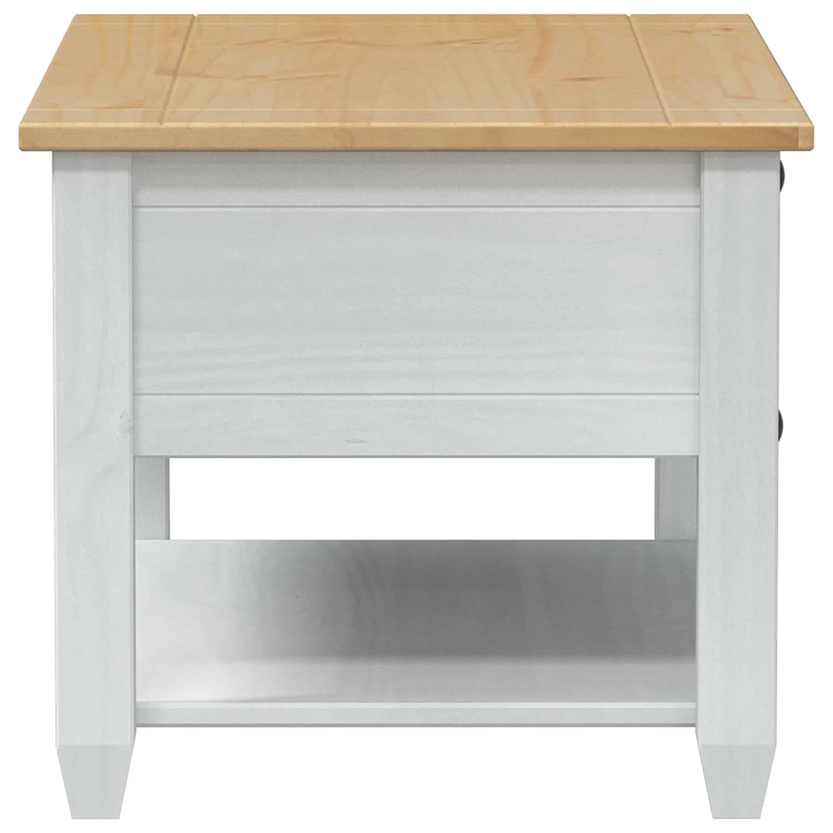 Sofabord med skuffe 85 x 50 x 45 cm Massiv fyrretræ - Billede 5