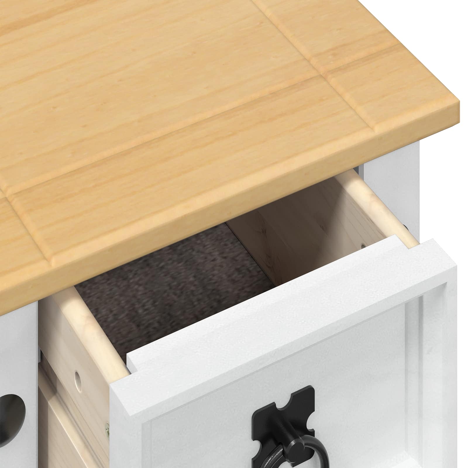 Plantenstandaard Wit 30 x 30 x 73 cm Massief grenenhout image 7